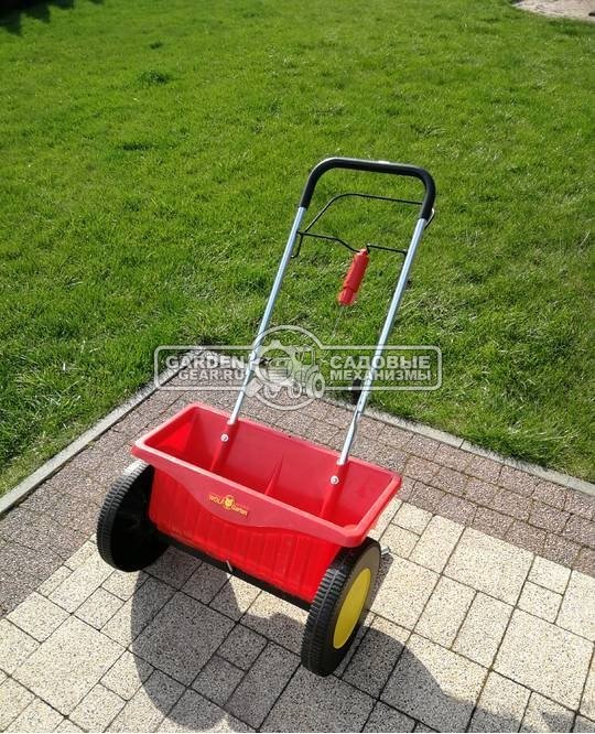 Тележка - сеялка для семян, песка и реагентов WOLF-Garten WE 430 (GER, ёмкость 20 л., ширина 43 см.)