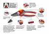 Секатор WOLF-Garten RS 4000 с прорезиненной ручкой, упорного типа
