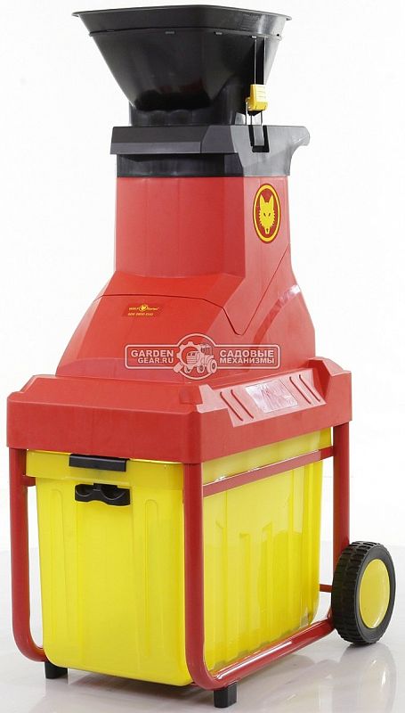 Садовый измельчитель веток электрический WOLF-Garten SDE 2800 EVO (PRC, 2800 Вт, ветки до 40 мм, диск с ножами, 35 кг)