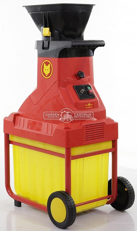 Садовый измельчитель веток электрический WOLF-Garten SDE 2800 EVO (PRC, 2800 Вт, ветки до 40 мм, диск с ножами, 35 кг)